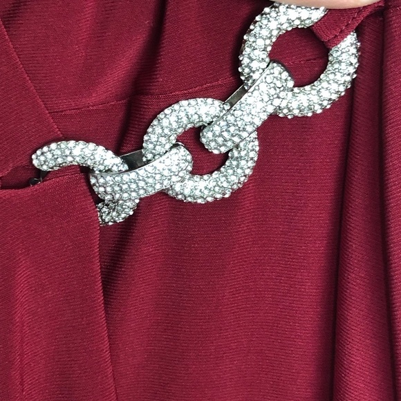 𝅺Lauren Ralph Lauren black label burgundy dress - Picture 4 of 10